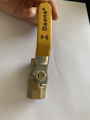 5&quot; hurtowy zink miedziana zawór kulkowy z żółtym plastikowym uchwytem