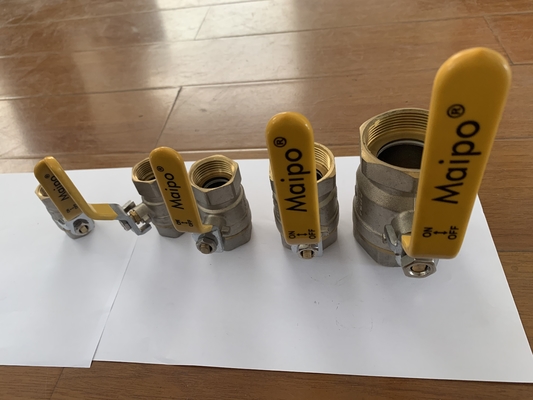 1/2 3/4 &quot;calownicy cynku miedziana zawór kulkowy z żółtą plastikową rękojeść